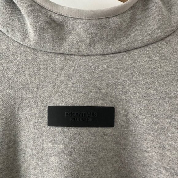 Fear of God Essentials Spring Tab Detail Hoodie, Gray - Large - Picture 3 of 4